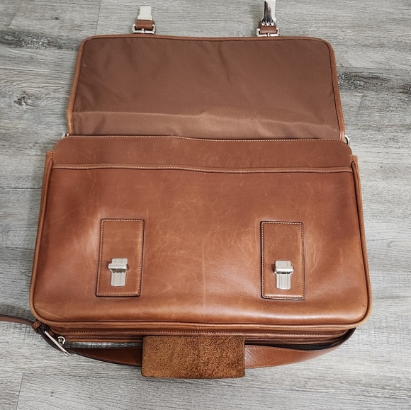 Vintage Coach Classic Brown Leather Briefcase/Carryon Bag - Picture 11 of 16